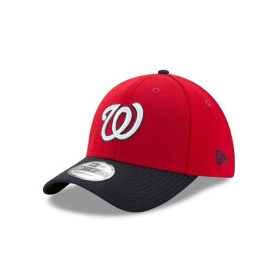 Red Washington Nationals Hat - New Era MLB Team Classic 39THIRTY Stretch Fit Caps USA7415890